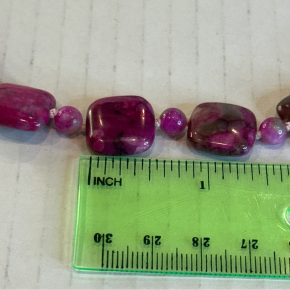 🆕 🌸 Stunning Natural Magenta Jasper Necklace & Earring Set – Handmade 🆕 - Picture 8 of 16